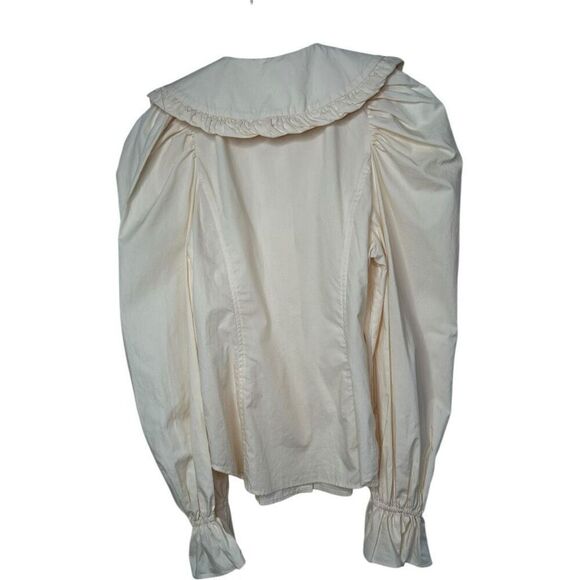 Ulla Johnson Marietta Puff Sleeve Blouse in DogWood Size 4 Cream Victorian - Picture 6 of 11
